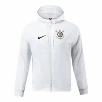 Corinthians Mens White Hooded Windrunner Jacket 2024