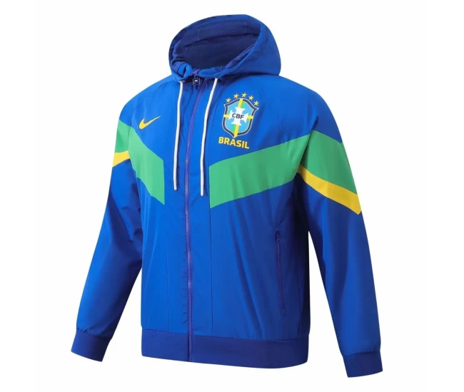 Brazil Mens Hooded Windbreaker Jacket 2024