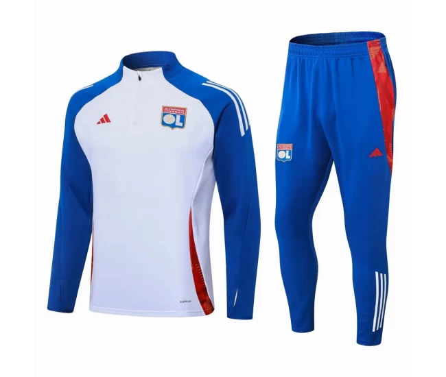 Olympique Lyon White Training Technical Soccer Tracksuit 2024-25