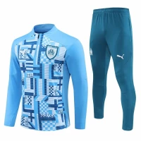 Olympique Marseille Blue Training Technical Soccer Tracksuit 2024-25