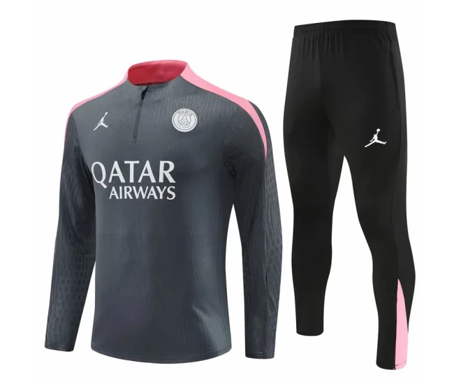 Jordan PSG Grey Training Technical Soccer Tracksuit 2024-25