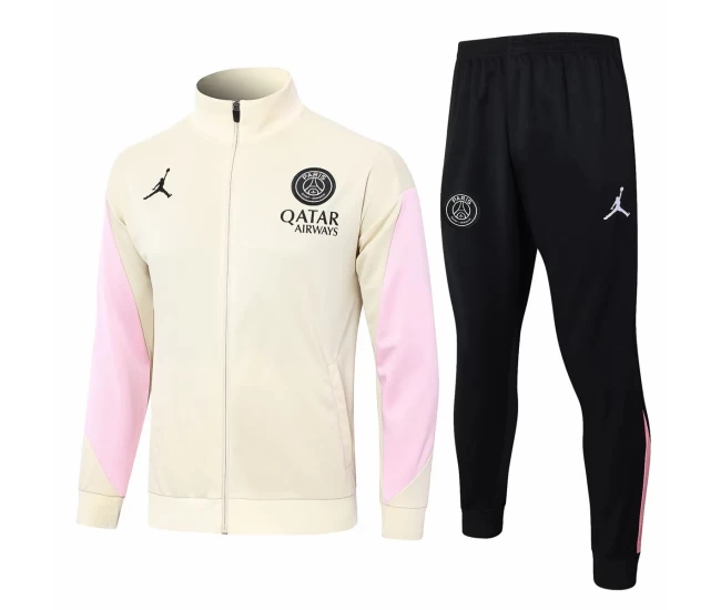 Jordan PSG Beige Training Presentation Soccer Tracksuit 2024-25