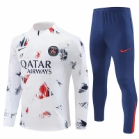 Paris Saint-Germain White Training Technical Soccer Tracksuit 2024-25