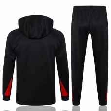 Liverpool FC Black Training Hooded Technical Soccer Tracksuit 2024-25