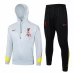 Liverpool FC White Training Hooded Presentation Soccer Tracksuit 2024-25