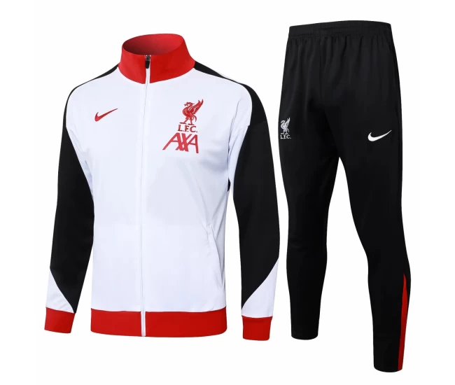 Liverpool FC White Training Presentation Soccer Tracksuit 2024-25