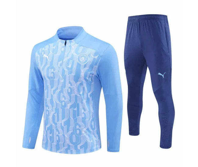 Manchester City Blue Training Technical Soccer Tracksuit 2024-25