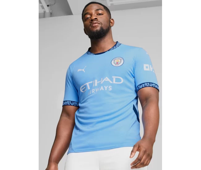 Manchester City Mens Home Authentic Soccer Jersey 2024