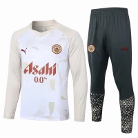 Manchester City White Training Technical Soccer Tracksuit 2024-25