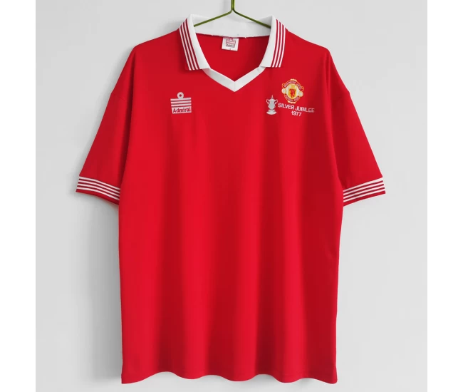 Manchester United FC Home Retro Soccer Jersey 1977