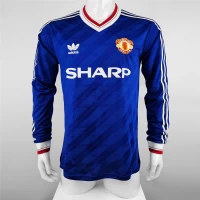 Manchester United FC Long Sleeve Third Retro Soccer Jersey 1986-1988