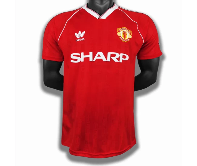 Manchester United FC Home Retro Soccer Jersey 1988-1990