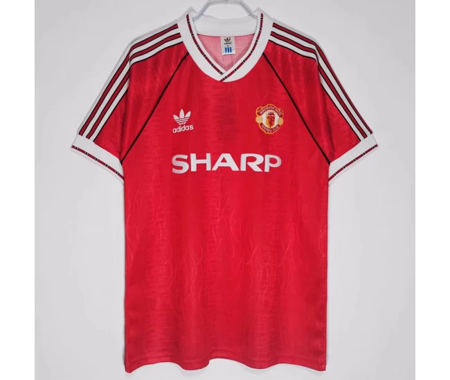 Manchester United FC Home Retro Soccet Jersey 1991 