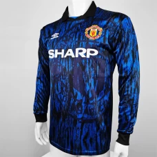 Manchester United FC Long Sleeve Away Retro Soccer Jersey 1992-1993