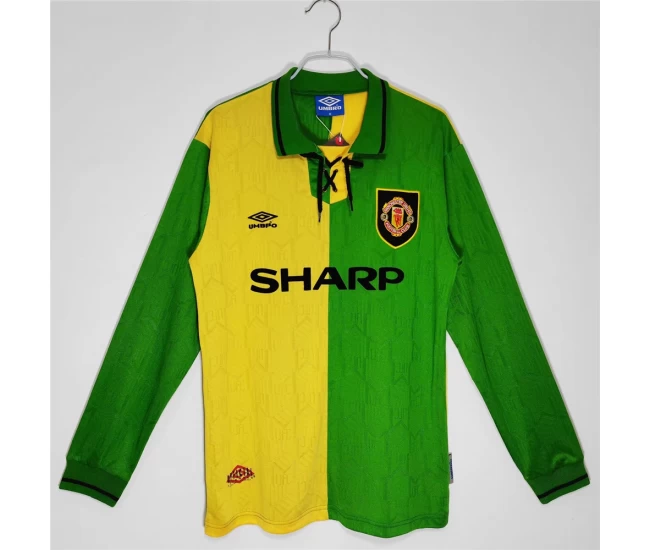 Manchester United FC Long Sleeve Third Retro Soccer Jersey 1992-1993