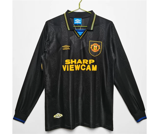 Manchester United FC Long Sleeve Away Retro Soccer Jersey 1993-1994