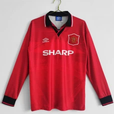 Manchester United FC Long Sleeve Home Retro Soccer Jersey 1994-1995