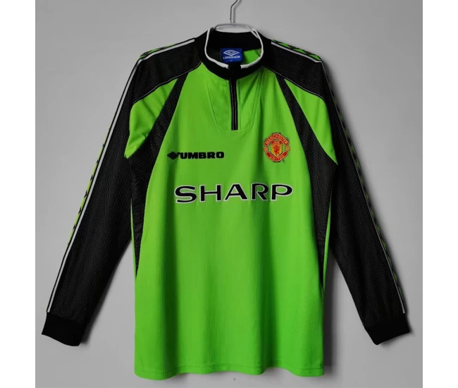 Manchester United FC Long Sleeve Goalkeeper Retro Soccer Jersey 1998-1999