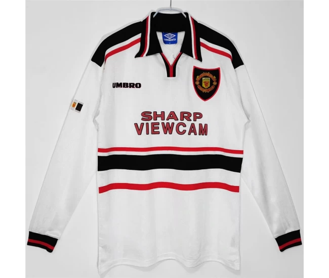 Manchester United FC Long Sleeve Away Retro Soccer Jersey 1998-1999