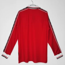 Manchester United FC Long Sleeve Home Retro Soccer Jersey 1998-1999 