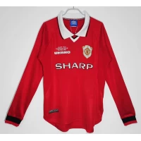 Manchester United FC Long Sleeve Home Retro Soccer Jersey 1999-2000