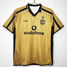 Manchester United FC Centenary Gold Retro Soccer Jersey 2001-2002