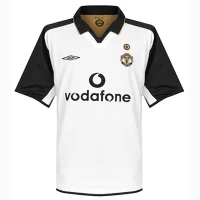 Manchester United FC Centenary White Retro Soccer Jersey 2001-2002