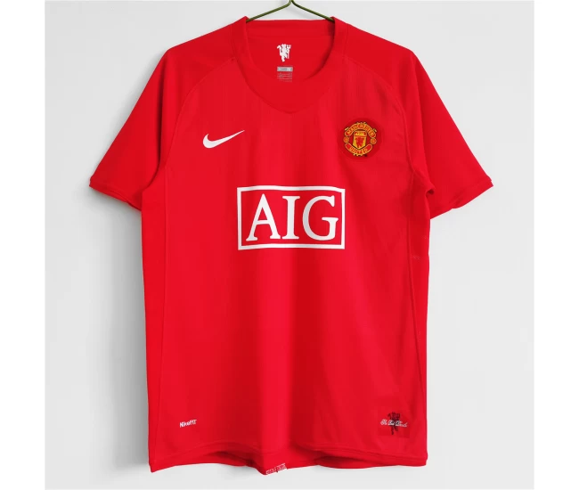 Manchester United FC Home Retro Soccer Jersey 2007-2008