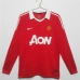 Manchester United FC Long Sleeve Home Retro Soccer Jersey 2010-2011