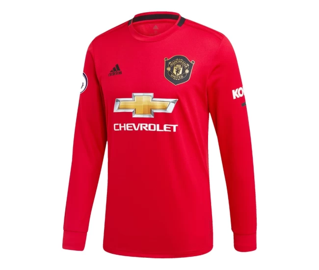 Manchester United Home Long Sleeve Soccer Jersey 2019/20