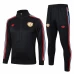 Manchester United Black Training Presentation Soccer Tracksuit 2024-25