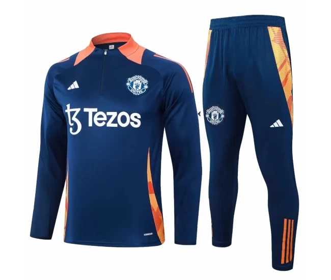 Manchester United Navy Training Technical Soccer Tracksuit 2024-25