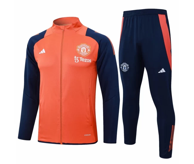 Manchester United Orange Training Presentation Soccer Tracksuit 2024-25