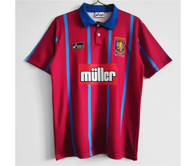 Aston Villa Home Retro Soccer Jersey 1993-1995