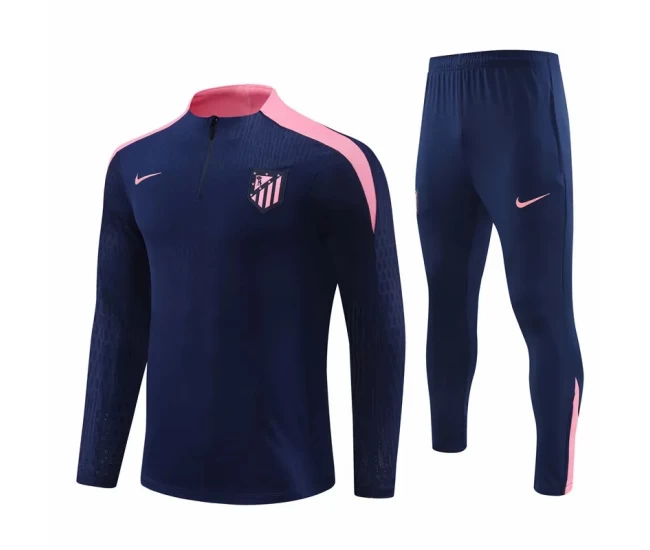 Atletico Madrid Navy Training Technical Soccer Tracksuit 2024-25