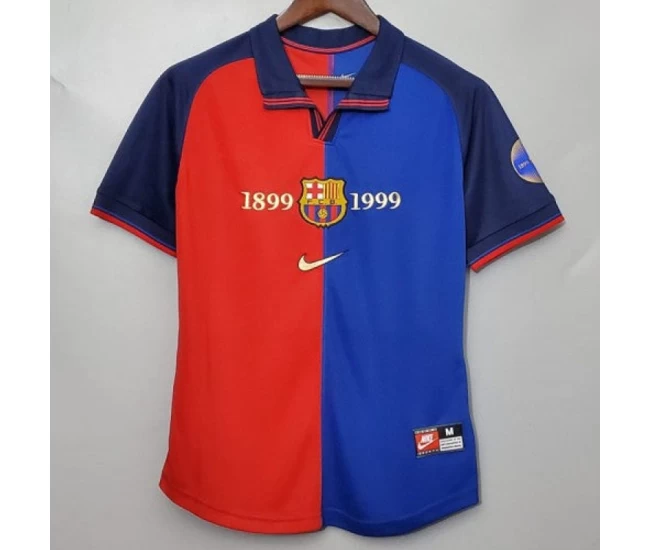 FC Barcelona Centenary Home Retro Soccer Jersey 1899-1999