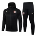 FC Barcelona Black Hooded Presentation Soccer Tracksuit 2024-25