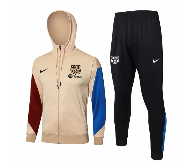 FC Barcelona Coach Hooded Presentation Soccer Tracksuit 2024-25