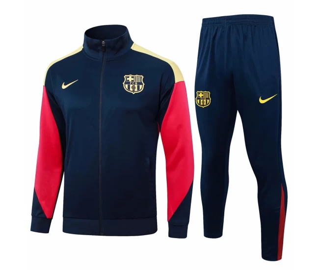 FC Barcelona Navy Training Presentation Soccer Tracksuit 2024-25