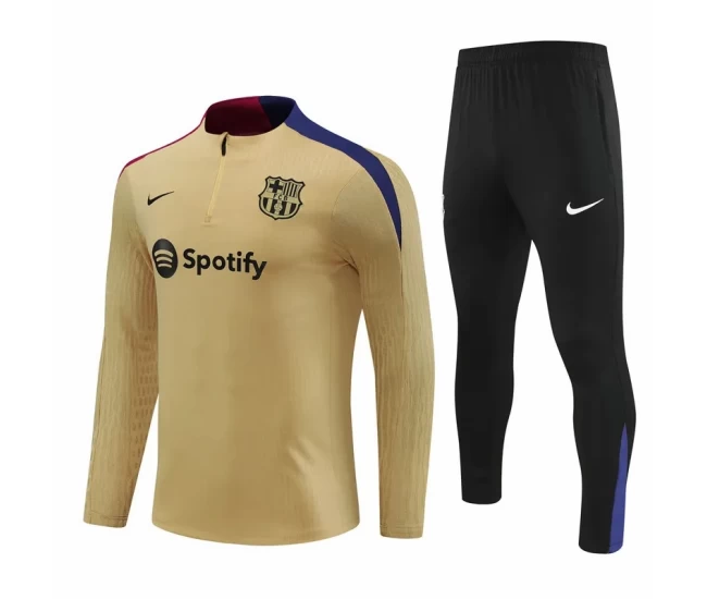 FC Barcelona Gold Training Technical Soccer Tracksuit 2024-25