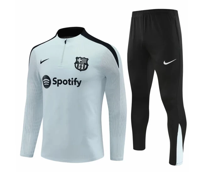 FC Barcelona White Training Technical Soccer Tracksuit 2024-25