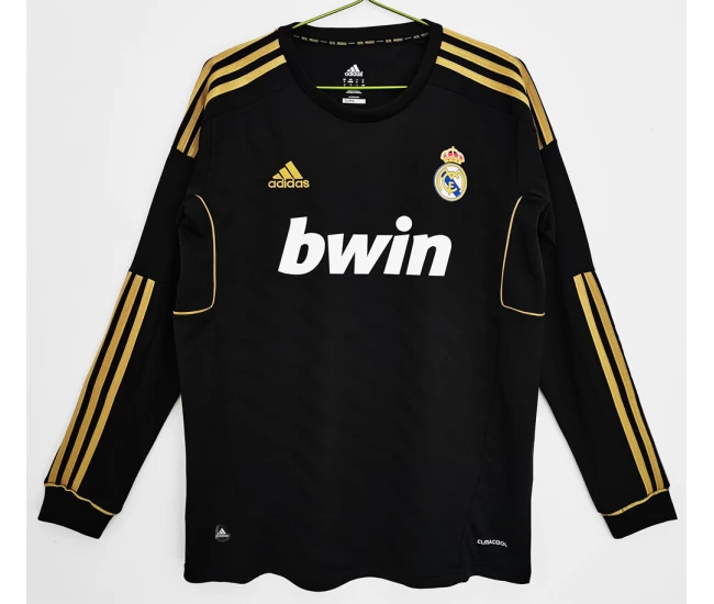 Real Madrid Long Sleeve Away Retro Soccer Jersey 2011-2012