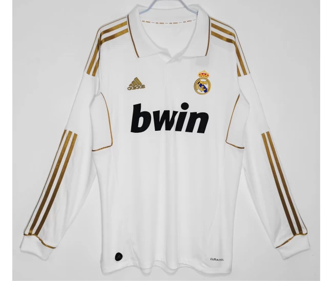 Real Madrid Long Sleeve Home Retro Soccer Jersey 2011-2012