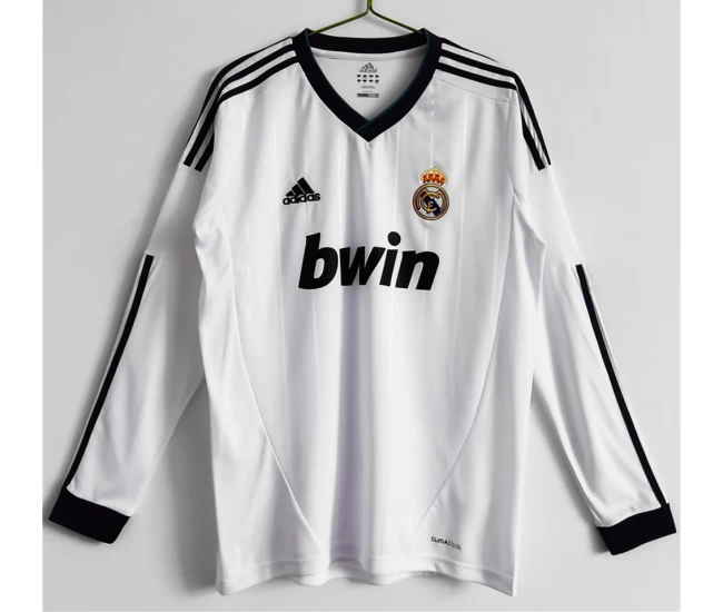 Real Madrid Long Sleeve Home Retro Soccer Jersey 2012-2013