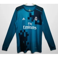 Real Madrid Long Sleeve Third Retro Soccer Jersey 2017-2018