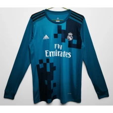 Real Madrid Long Sleeve Third Retro Soccer Jersey 2017-2018