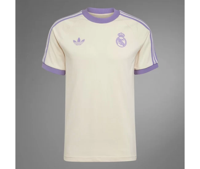 Real Madrid Mens Adicolor Classics 3-Stripes Soccer Jersey 2024-25