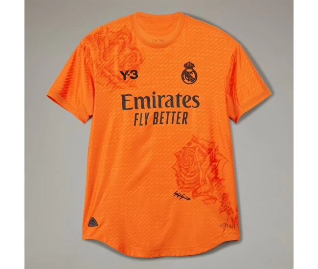 Real Madrid Mens Orange Fourth Soccer Jersey 2023