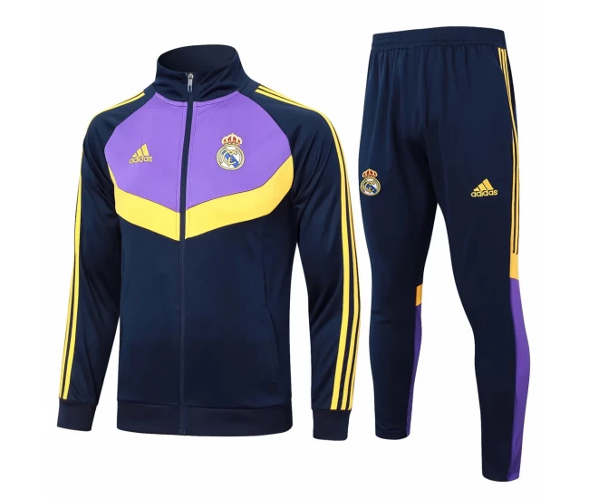 Real Madrid Navy Training Presentation Soccer Tracksuit 2024-25