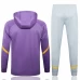 Real Madrid Purple Hooded Presentation Soccer Tracksuit 2024-25